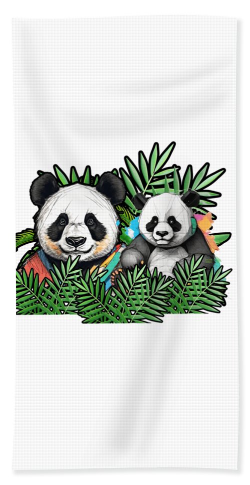 Colorful Panda - Beach Towel