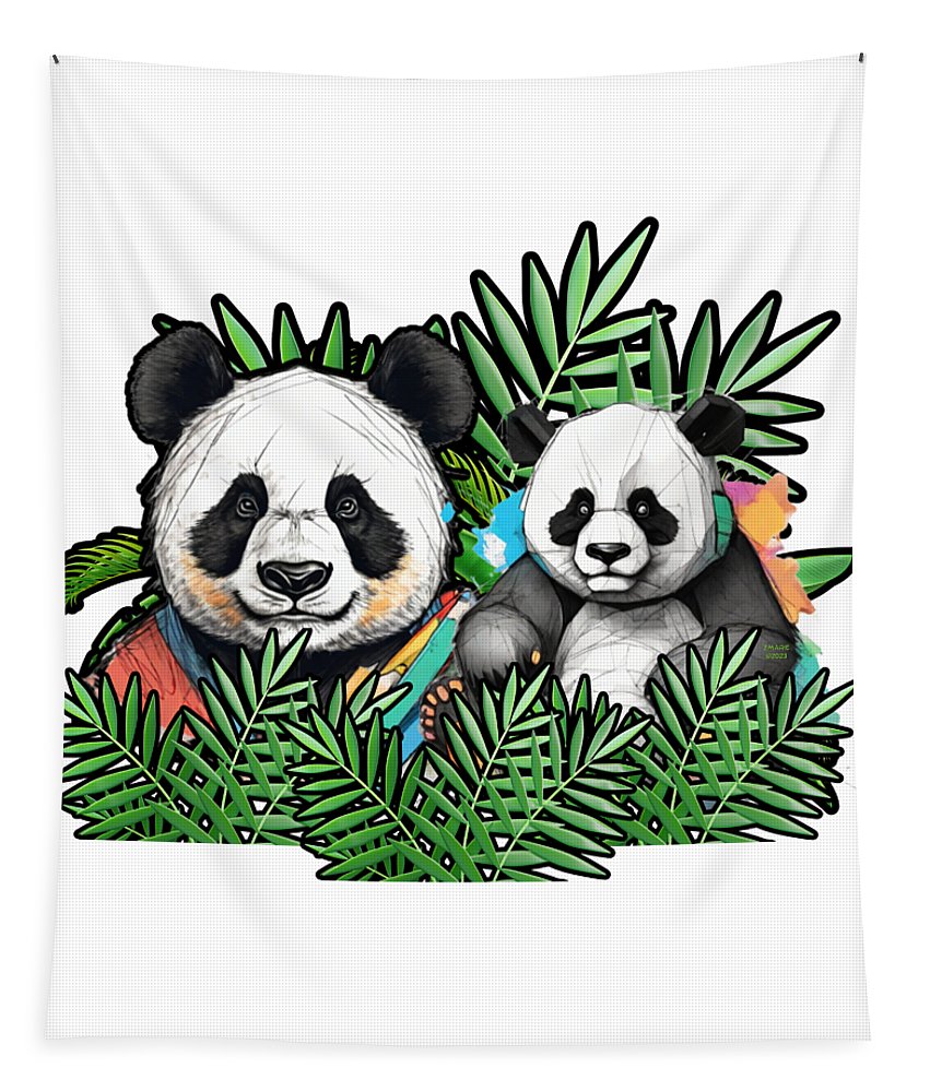 Colorful Panda - Tapestry