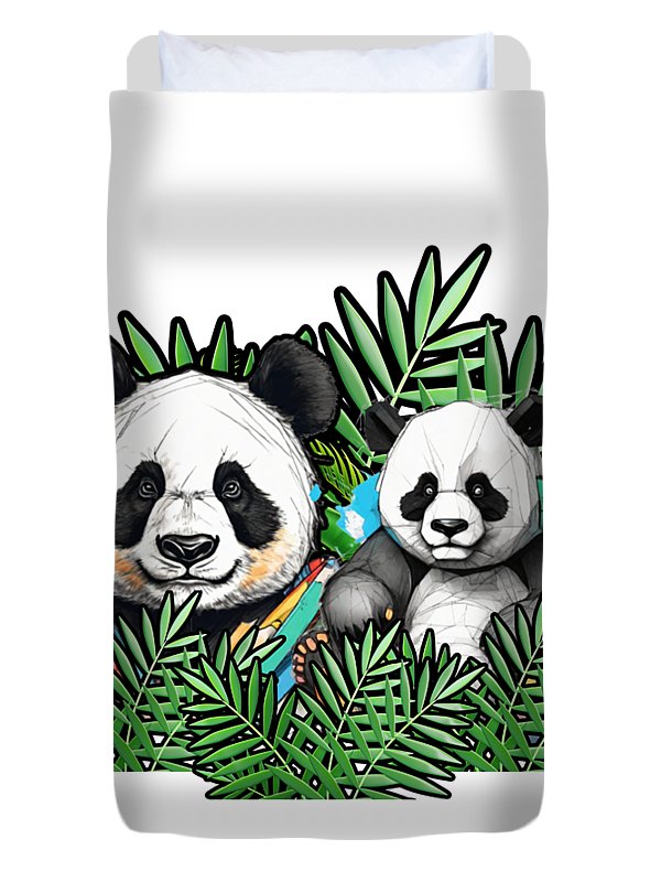 Colorful Panda - Duvet Cover