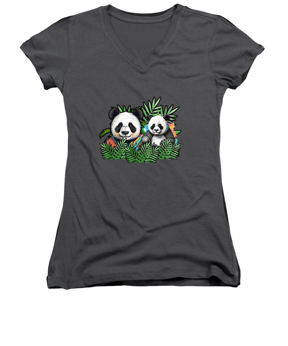 Colorful Panda - Women's V-Neck
