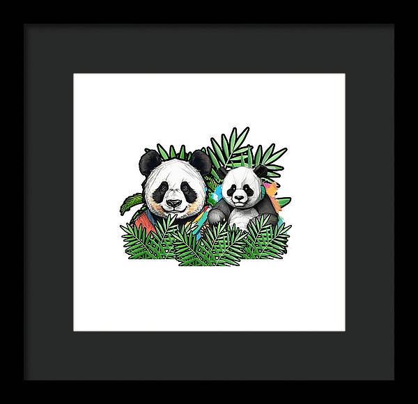 Colorful Panda - Framed Print