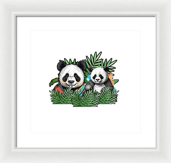 Colorful Panda - Framed Print
