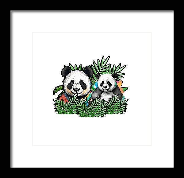 Colorful Panda - Framed Print
