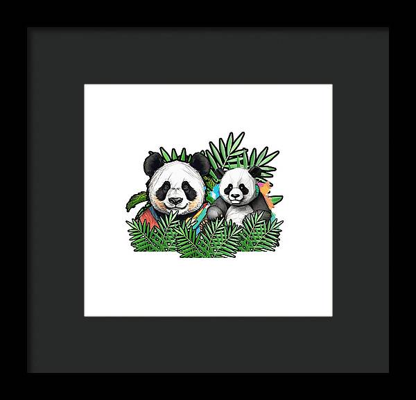 Colorful Panda - Framed Print