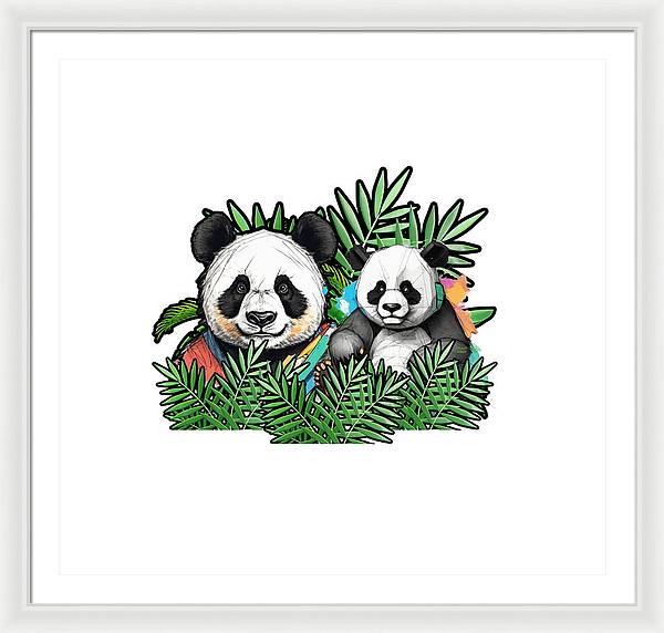 Colorful Panda - Framed Print