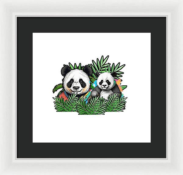 Colorful Panda - Framed Print