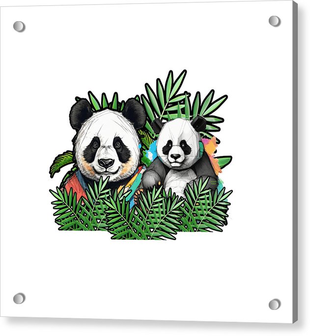 Colorful Panda - Acrylic Print