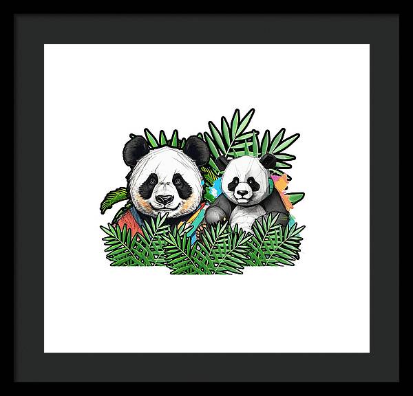 Colorful Panda - Framed Print