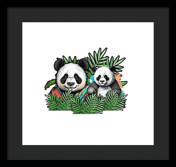 Colorful Panda - Framed Print