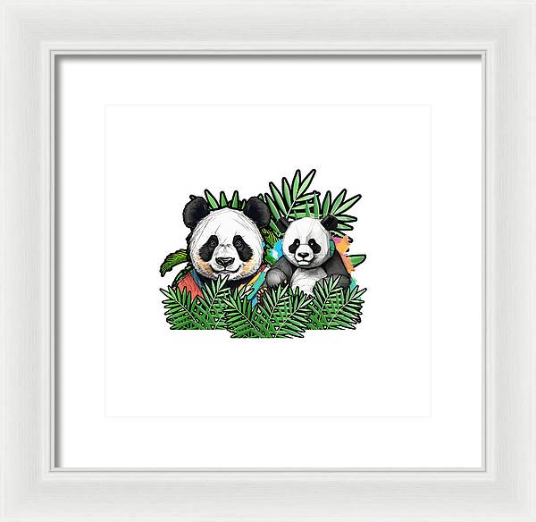 Colorful Panda - Framed Print