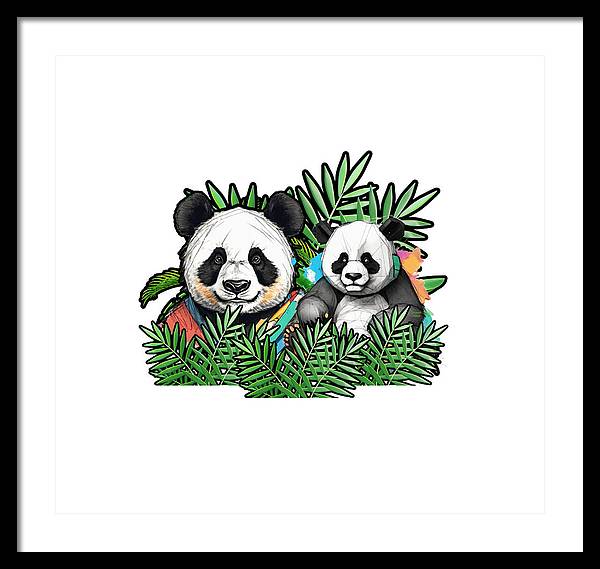 Colorful Panda - Framed Print