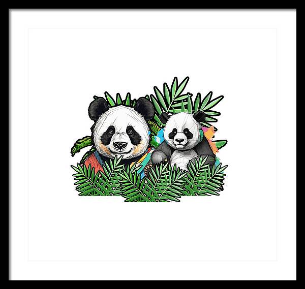 Colorful Panda - Framed Print