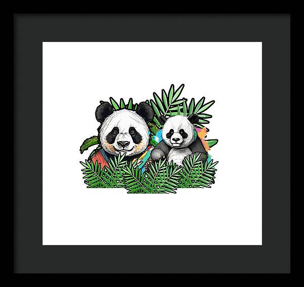 Colorful Panda - Framed Print