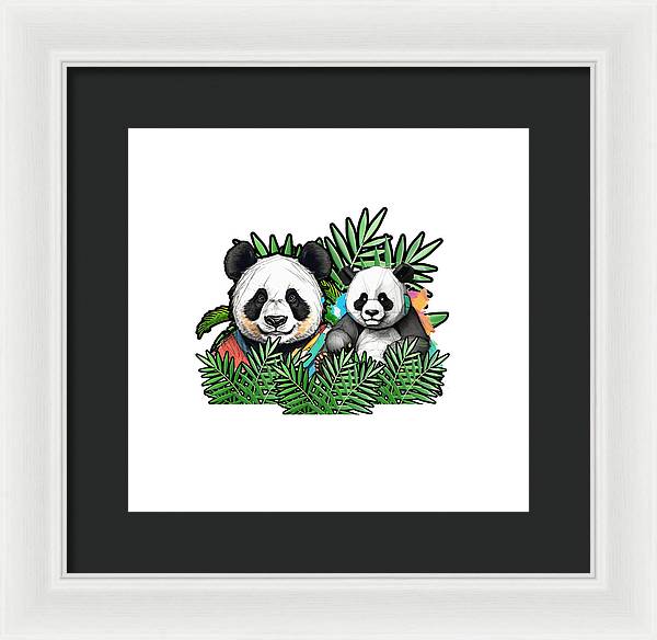 Colorful Panda - Framed Print