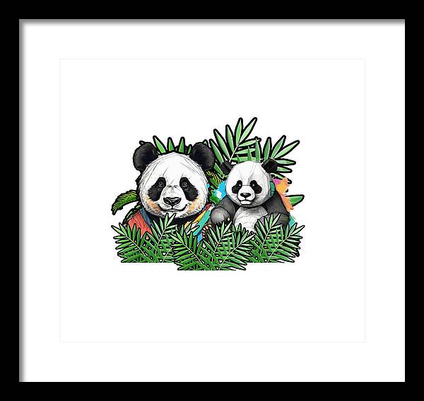 Colorful Panda - Framed Print
