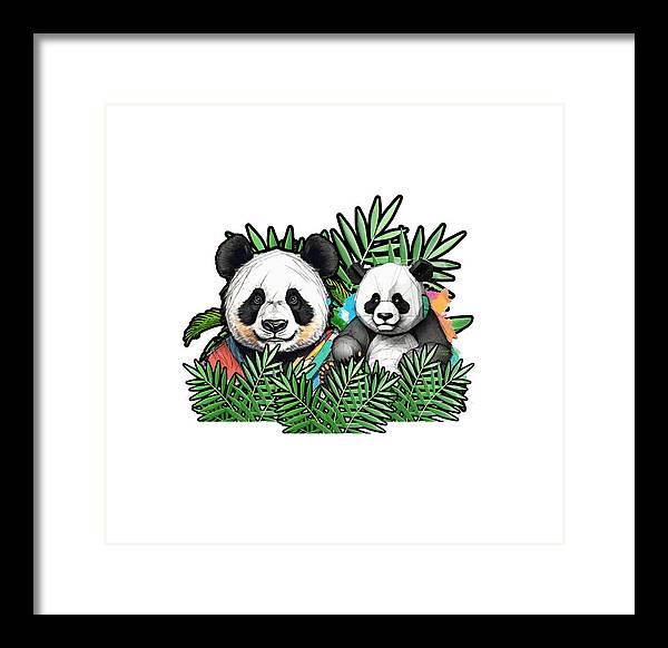 Colorful Panda - Framed Print