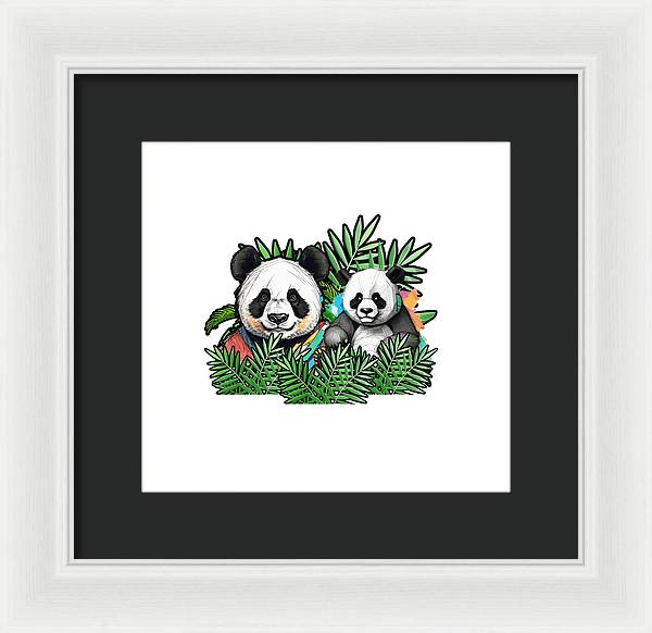 Colorful Panda - Framed Print