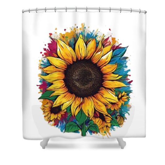 Colorful Sunflower - Shower Curtain