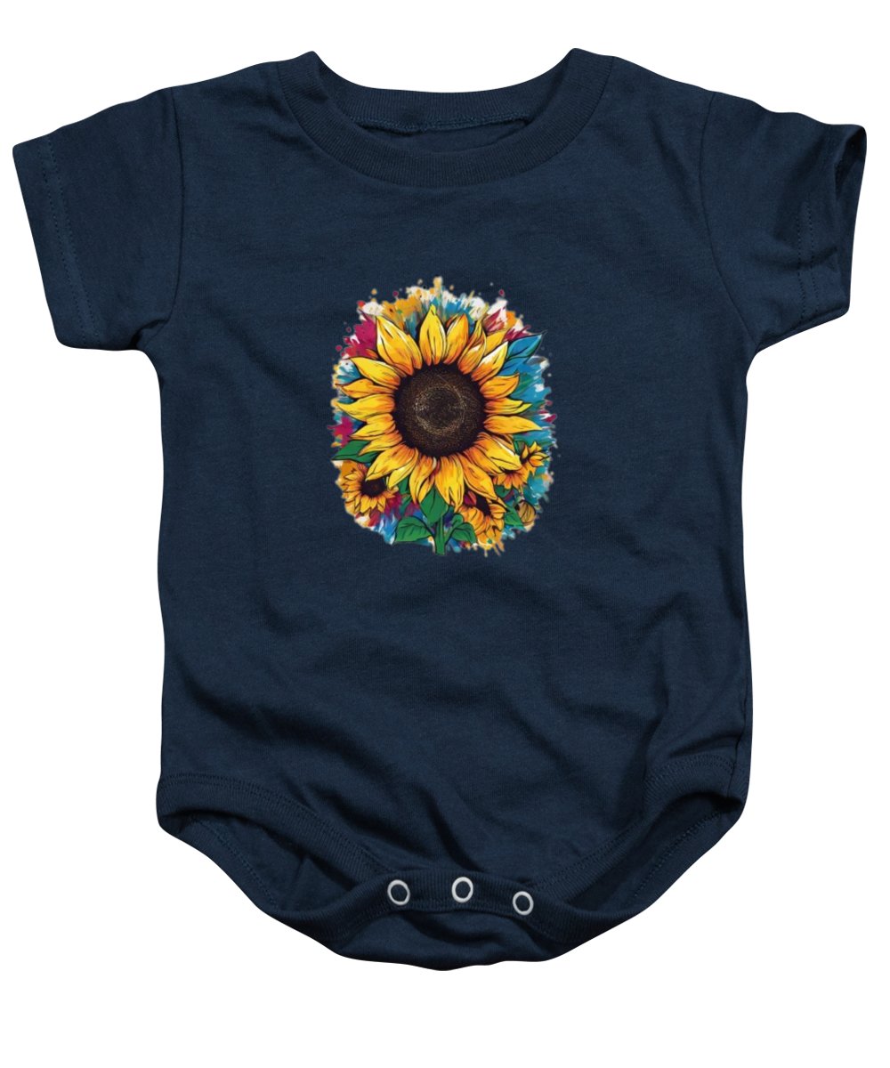 Colorful Sunflower - Baby Onesie