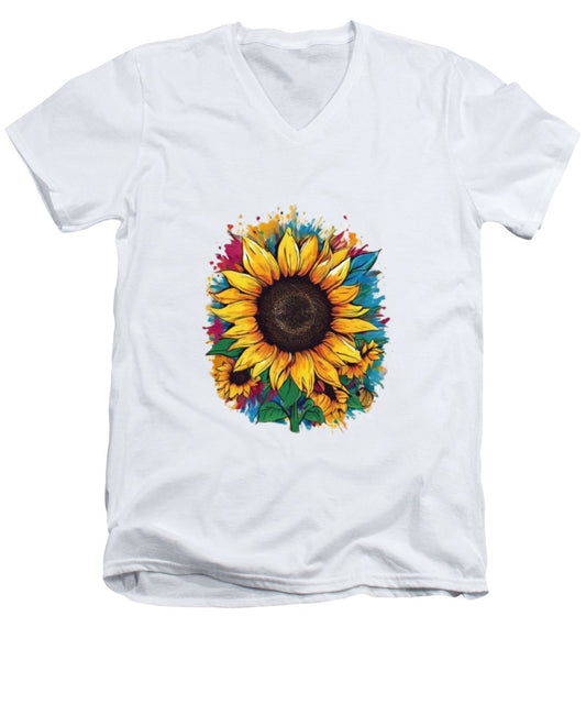 Colorful Sunflower - Men's V-Neck T-Shirt