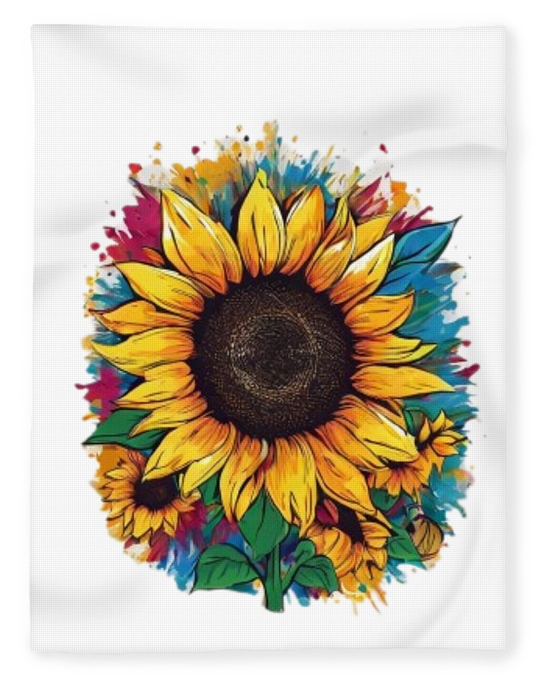 Colorful Sunflower - Blanket