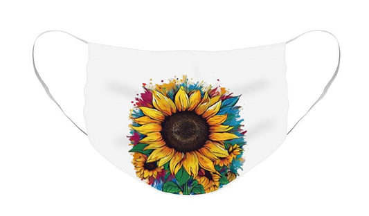 Colorful Sunflower - Face Mask