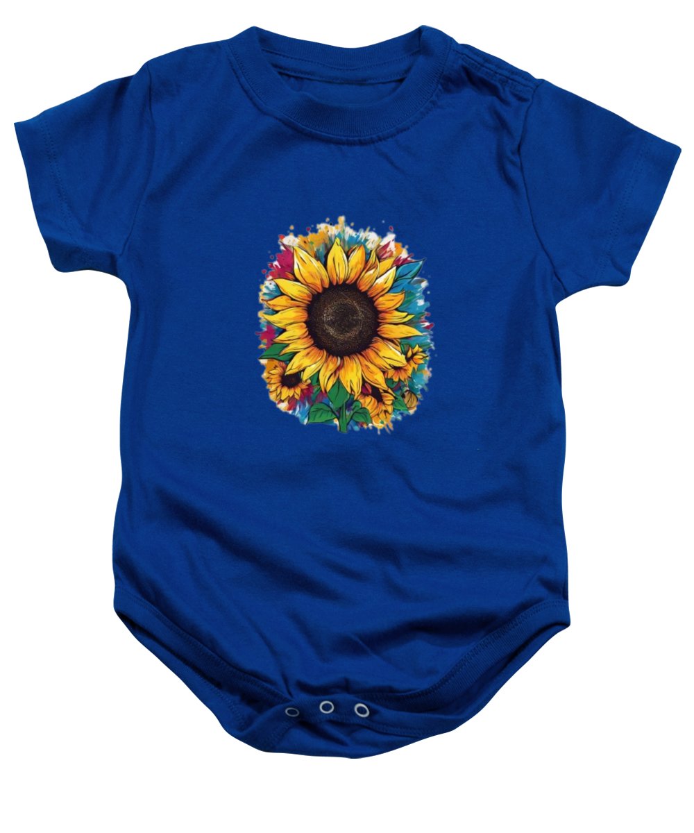 Colorful Sunflower - Baby Onesie
