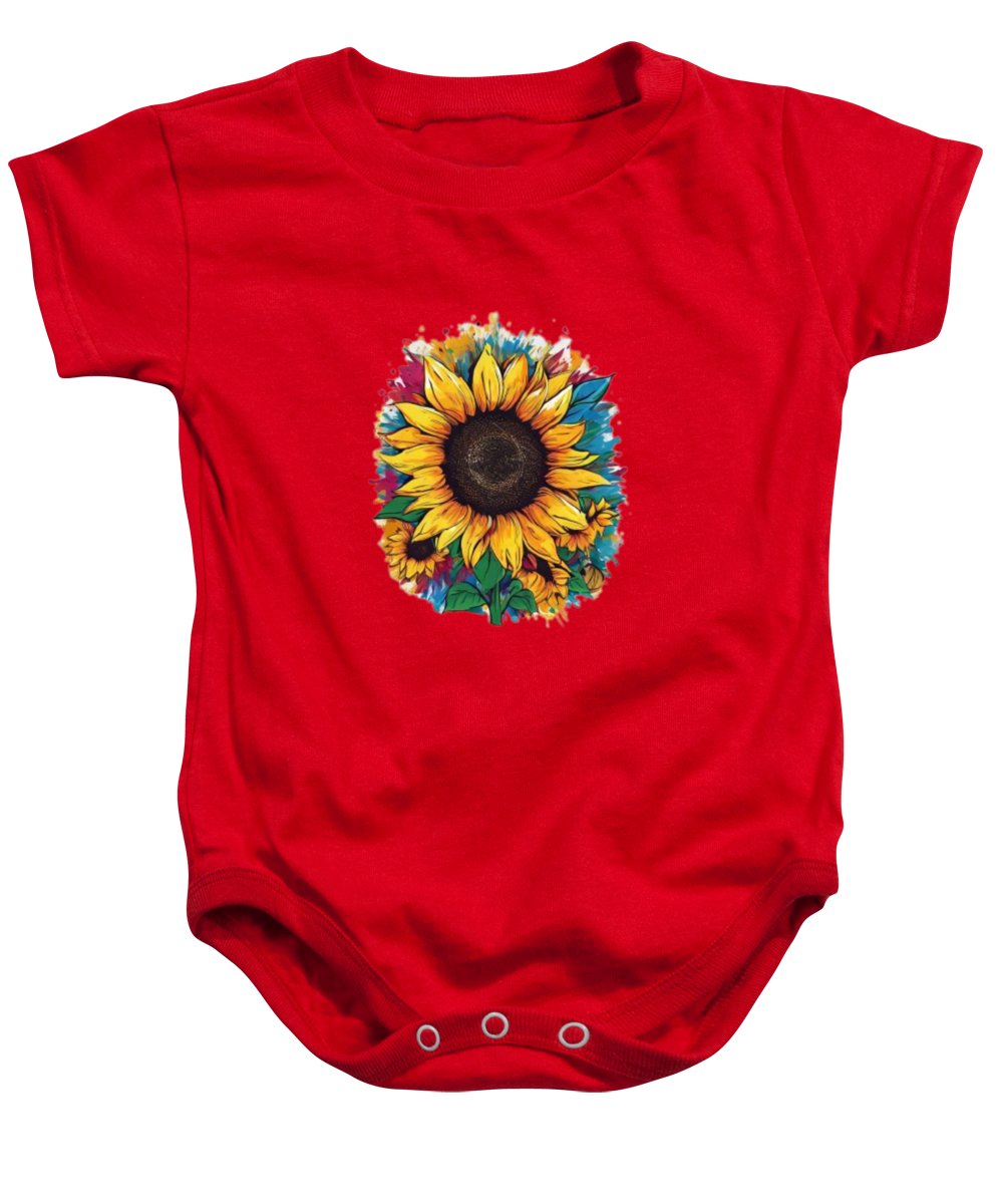Colorful Sunflower - Baby Onesie