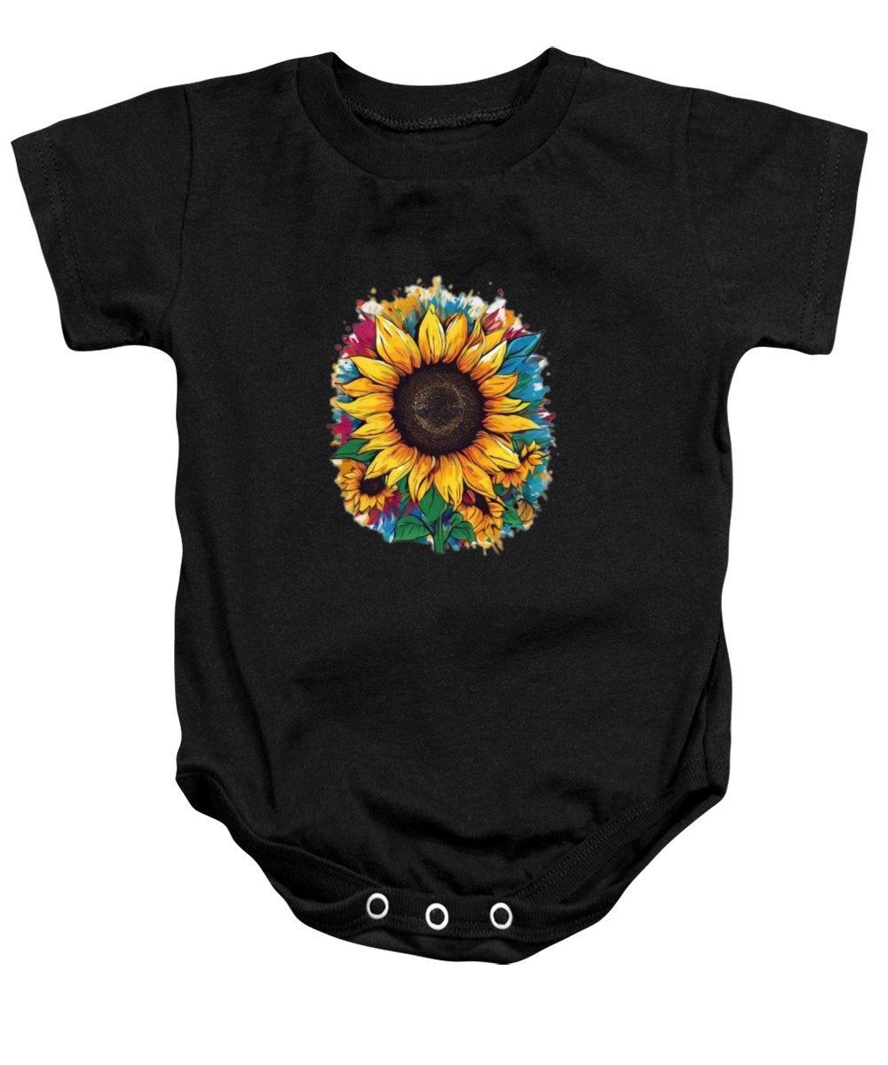 Colorful Sunflower - Baby Onesie