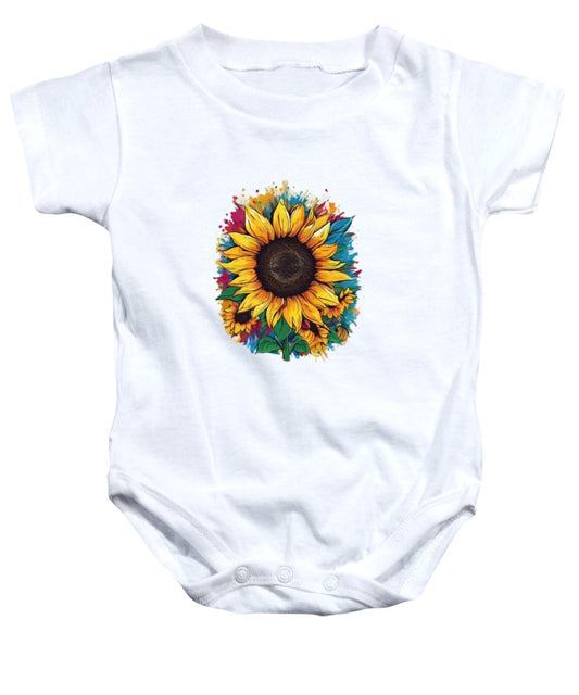 Colorful Sunflower - Baby Onesie