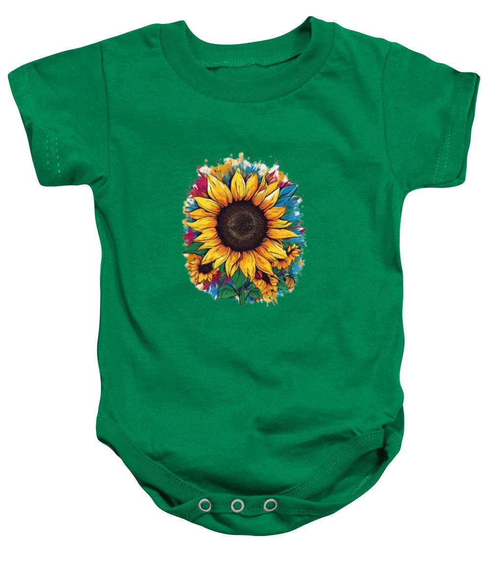 Colorful Sunflower - Baby Onesie