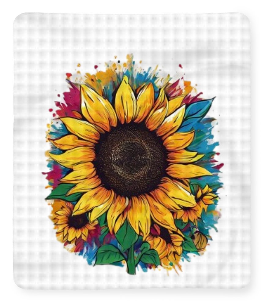Colorful Sunflower - Blanket