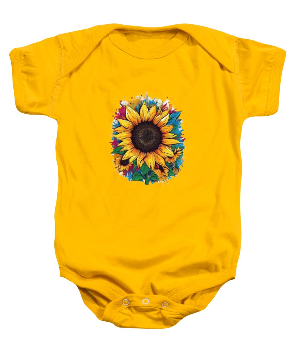 Colorful Sunflower - Baby Onesie