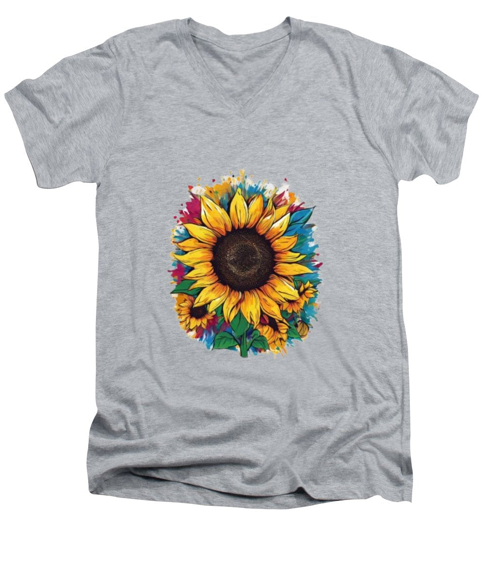 Colorful Sunflower - Men's V-Neck T-Shirt