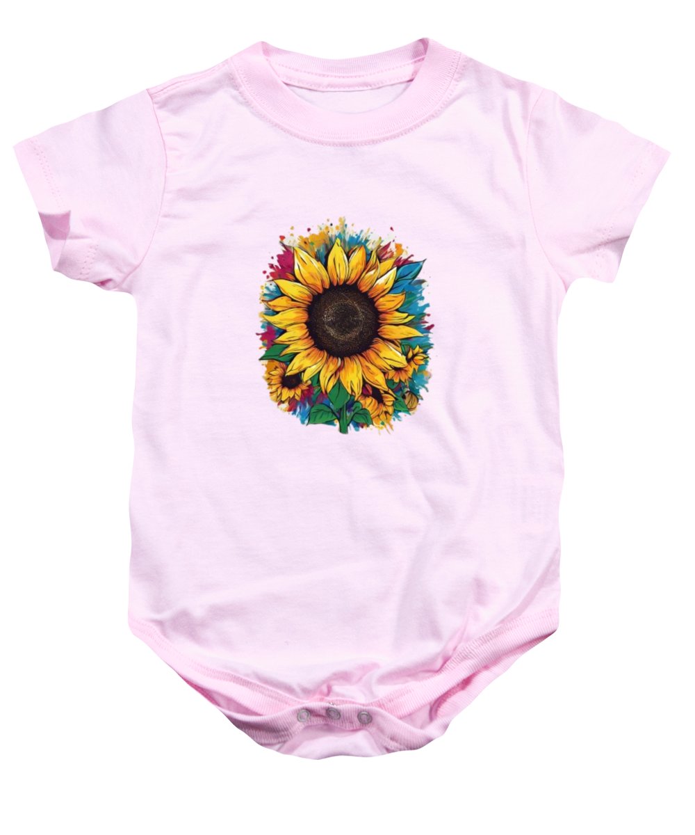 Colorful Sunflower - Baby Onesie