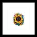 Colorful Sunflower - Framed Print