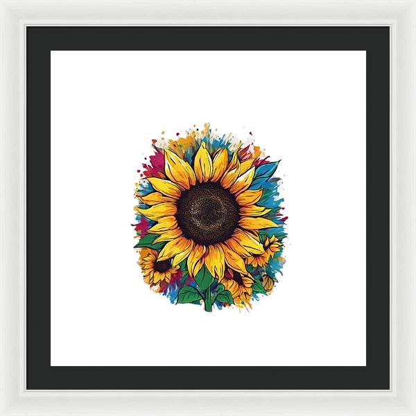 Colorful Sunflower - Framed Print