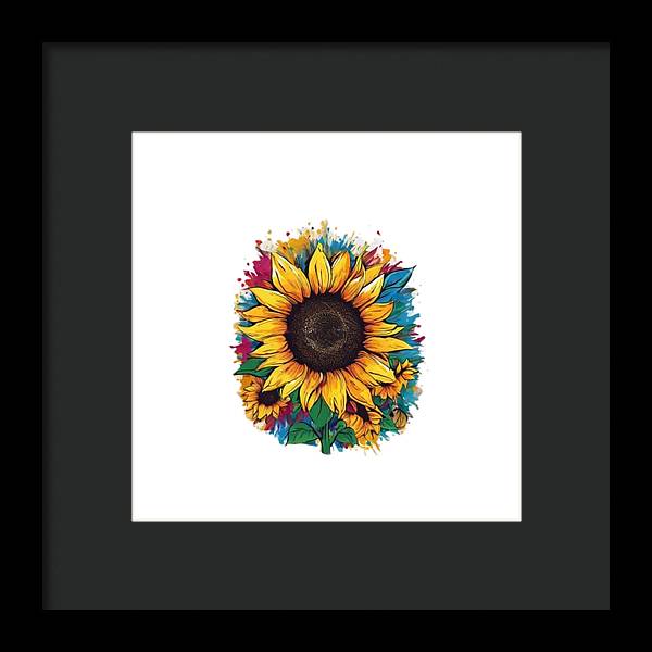 Colorful Sunflower - Framed Print