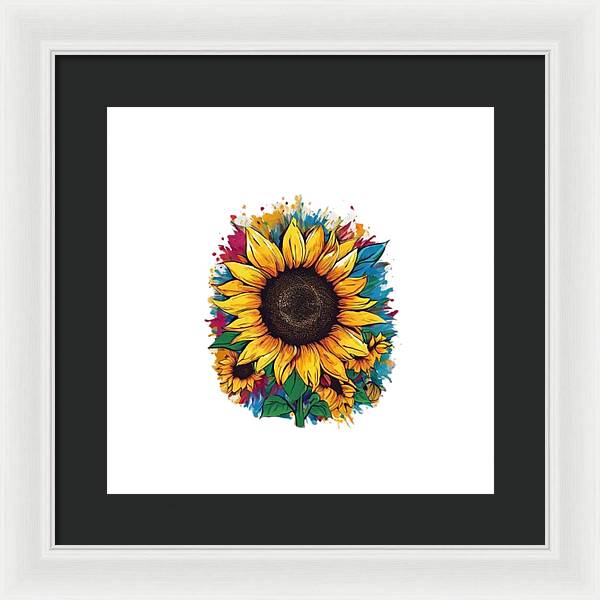 Colorful Sunflower - Framed Print