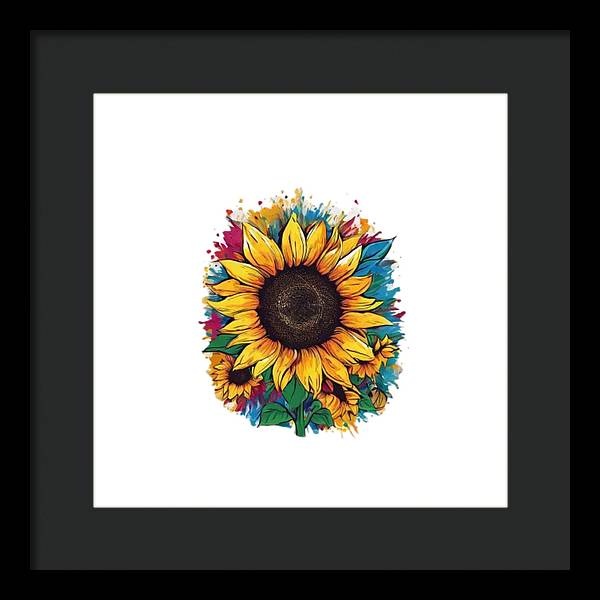 Colorful Sunflower - Framed Print