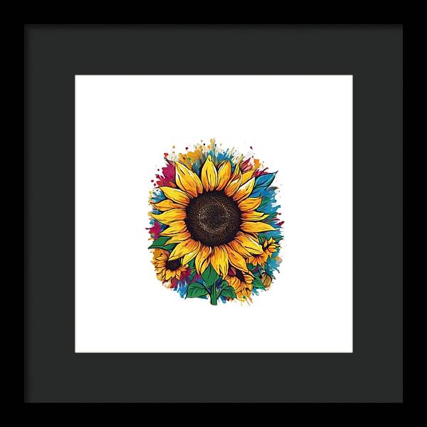 Colorful Sunflower - Framed Print