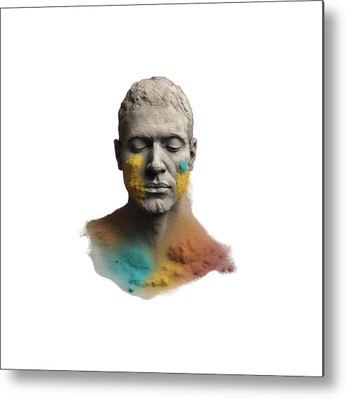 Creation of Man-Interpretation - Metal Print