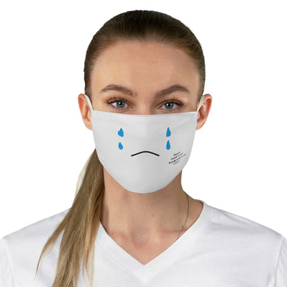 Emoji Mood Mask- Crying Fabric Face Mask