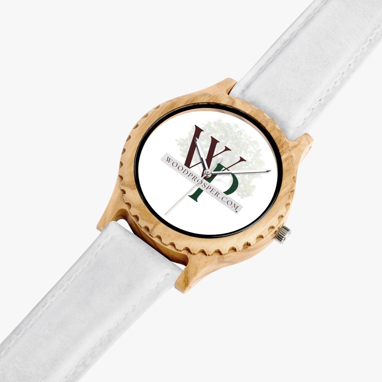 Wood Prosper Italian Olive Lumber Wooden Watch - Leather Strap