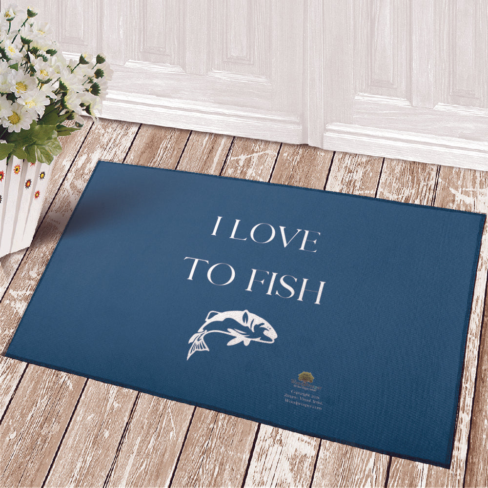 I Love Fishing Doormat