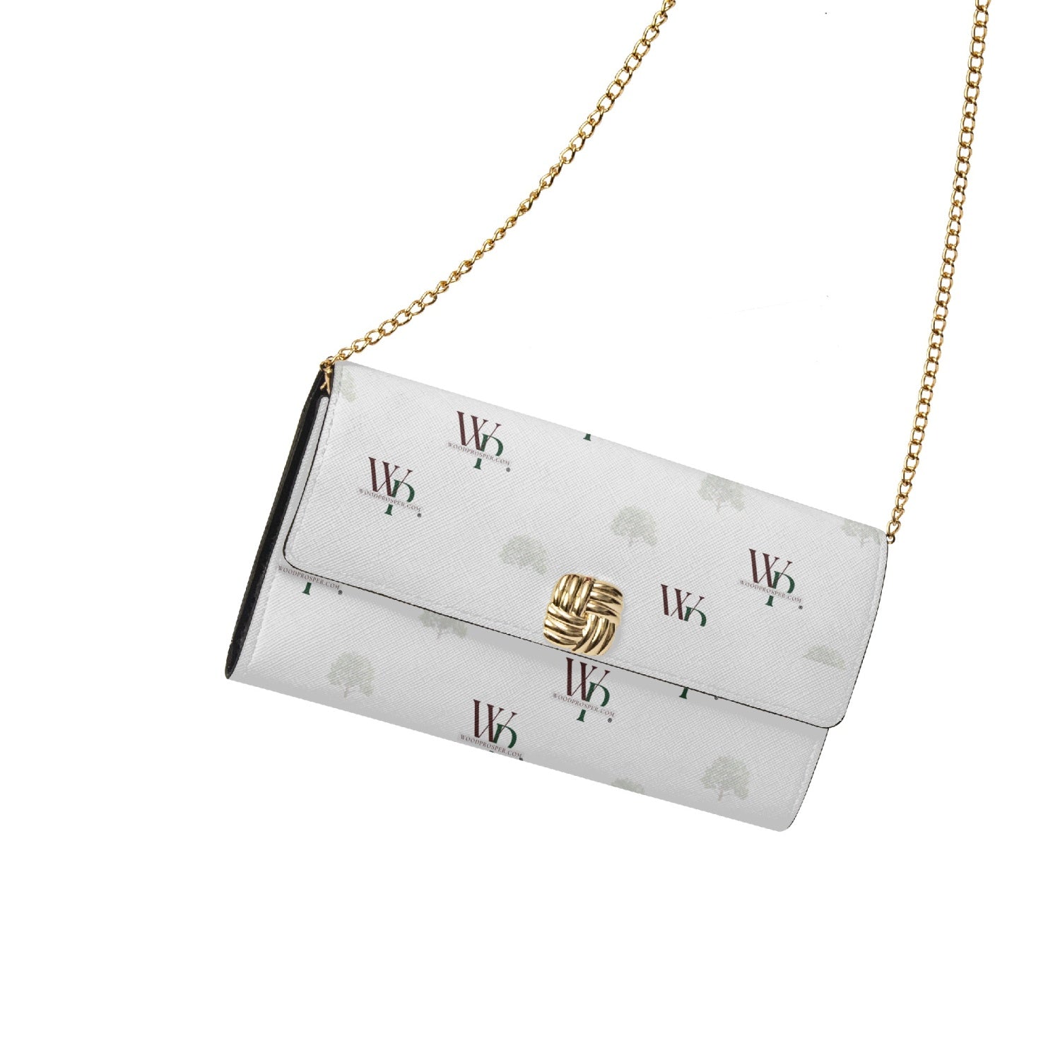 Wood Prosper Chain Type Flap Shoulder Bag