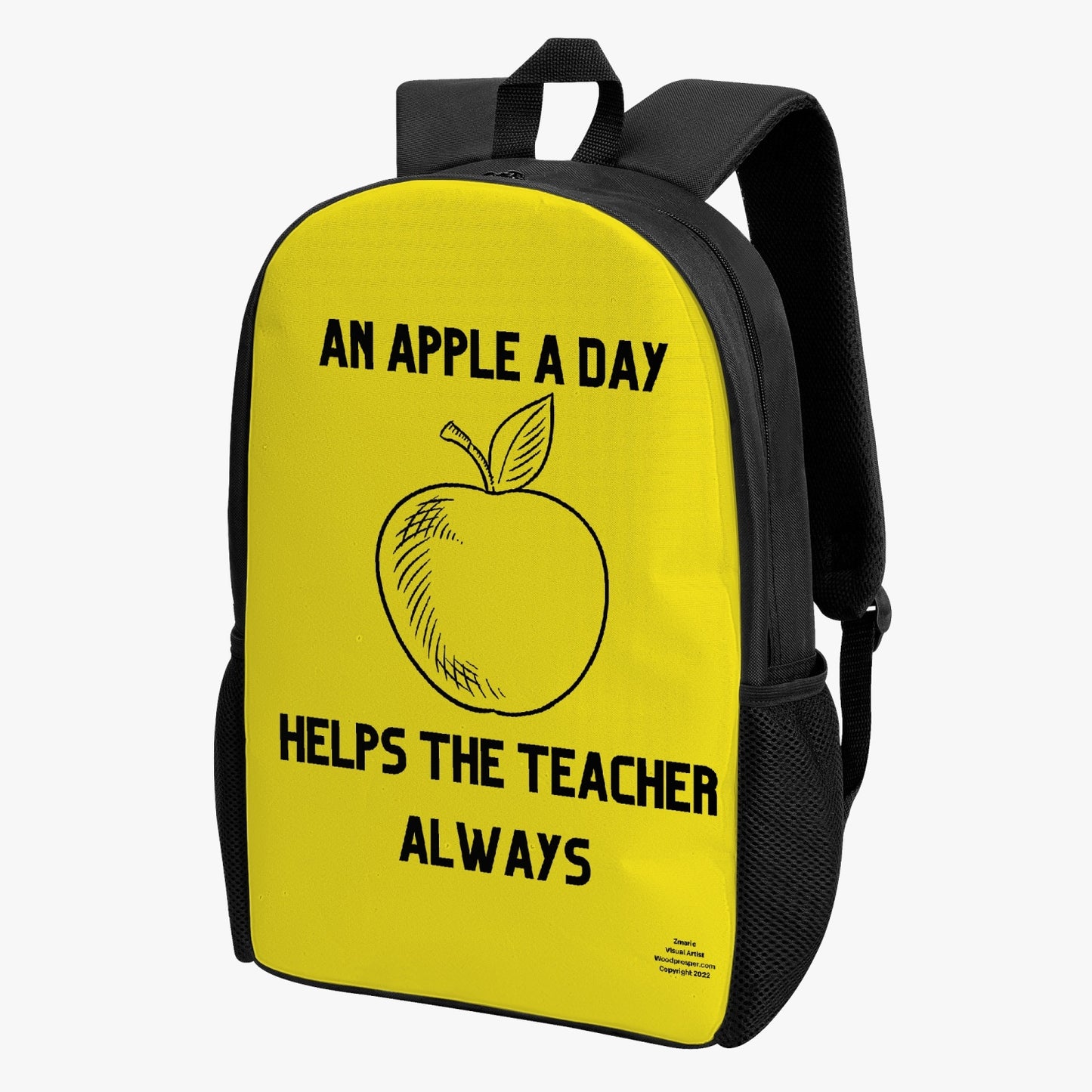 An Apple A Day Kid's School Backpack (Yellow)