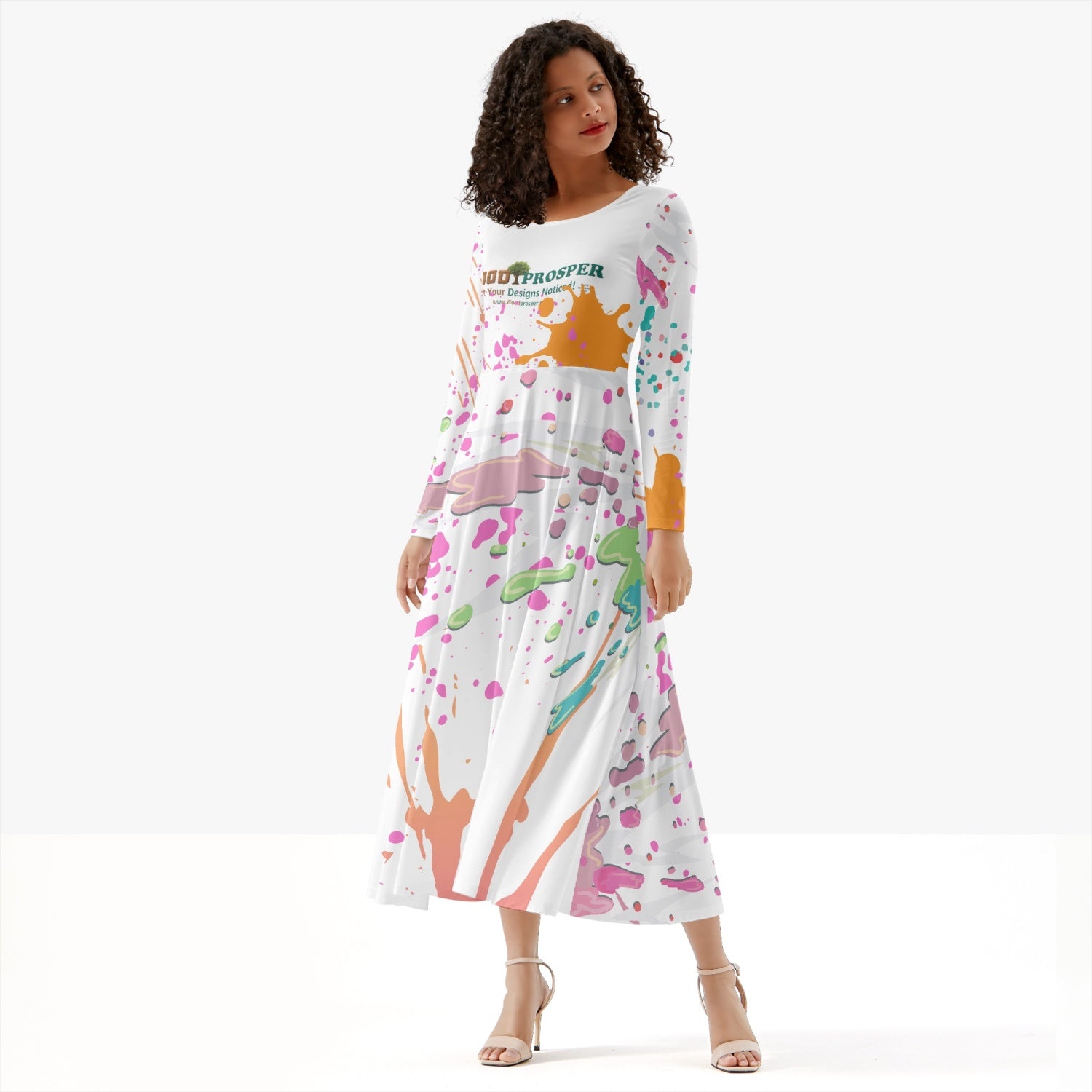 Wood Prosper Women's Long-Sleeve One-piece Dress