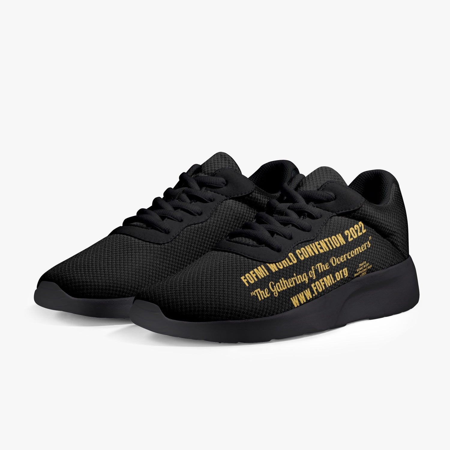 FOFMI World Convention 2022 Lifestyle Mesh Running Shoes - Black
