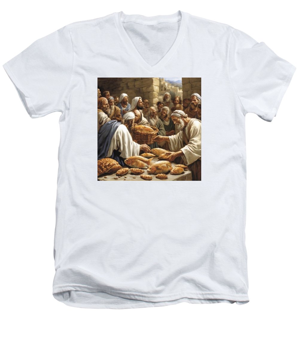 Feeding The Five Thousand - Men's V-Neck T-Shirt